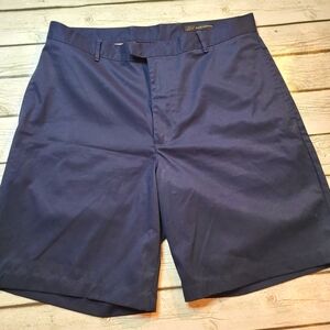 Greg Norman Shorts Mens Size 36 Navy Chino Lightweight Stretch Golf Flat Front